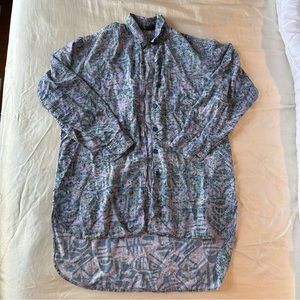 Supercraft Patterned Long Sleeve Button Down Shirt